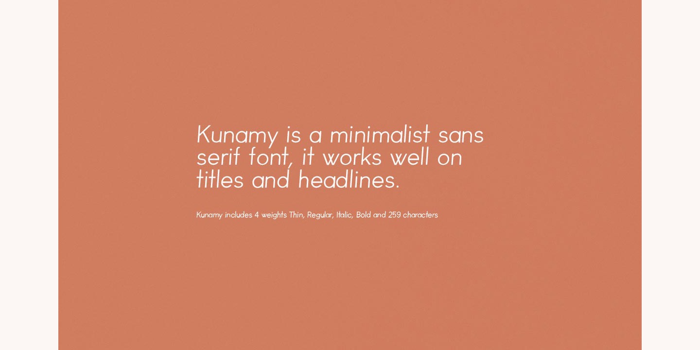 Beispiel einer Kunamy-Schriftart #7